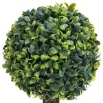 vidaXL Plantes de buis artificiel 2 Pièces avec pots Boule Vert 56 cm