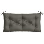 vidaXL Coussin de banc de jardin gris foncé mélangé 100x50x7 cm tissu
