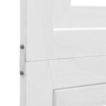 vidaXL Cloison de séparation 4 panneaux blanc bois de paulownia massif