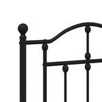 vidaXL Cadre de lit métal sans matelas avec pied de lit noir 140x200cm