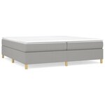 vidaXL Cadre de lit sans matelas gris clair 200x200 cm tissu