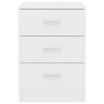 vidaXL Table de chevet Blanc 38 x 35 x 56 cm Bois d'ingénierie