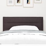 vidaXL Tête de lit LED Design Lignes Marron Foncé 100 cm Tissu