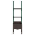 vidaXL Jardinière avec treillis marron 80x40x142 5 cm PP