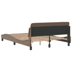vidaXL Cadre de lit avec tête de lit Cappuccino 120x200 cm Similicuir