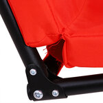 Balancelle de jardin 3 places toit inclinaison réglable coussins assise et dossier 1 72L x 1 1l x 1 52H m acier noir polyester rouge