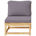 vidaXL Salon de jardin avec coussins bois massif d'acacia