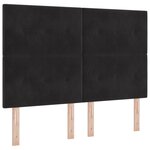 Cadre de lit en velours noir vidaXL 160x200 cm