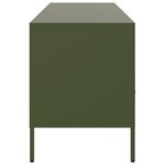 vidaXL Meuble TV vert olive 100 5x39x50 5 cm acier laminé à froid