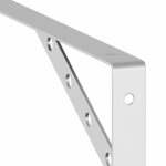 vidaXL Supports d'étagères 4Pièces 30x2 5x15 5cm argenté acier inoxydable