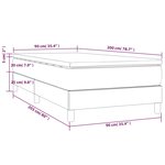 vidaXL Sommier à lattes de lit et matelas Gris foncé 90x200 cm Velours