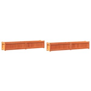 vidaXL Jardinières 2 Pièces cire marron bois de pin massif