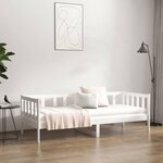 vidaXL Lit de jour sans matelas blanc 80x200 cm bois de pin massif