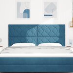 vidaXL Tête de Lit LED Bleu Foncé Ensemble de 3 180 cm Hauteur réglable