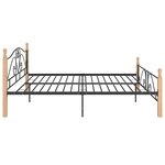 vidaXL Cadre de lit sans matelas noir métal 180x200 cm