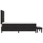 vidaXL Lit Box Spring avec matelas et banc noir 90x190 cm velours