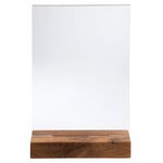 Porte-visuel Avec Socle En Bois Vertical A5 - Cristal - X 10 - Exacompta