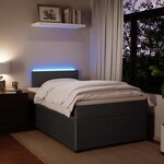 vidaXL Sommier à lattes de lit et matelas gris foncé 120x190cm velours