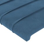 vidaXL Tête de lit avec oreilles Bleu foncé 103x16x78/88 cm Velours