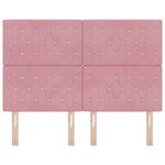 vidaXL Tête de Lit LED Rose 80 cm Velours
