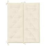 vidaXL Coussin de banc de jardin blanc crème tissu oxford