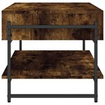 vidaXL Table basse chêne fumé 90x50x45 cm bois d'ingénierie