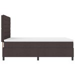 vidaXL Lit à ressorts avec matelas & LED marron foncé 160x200 cm en tissu
