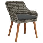 vidaXL Ensemble de salle à manger de jardin 7 pièces Rattan gris