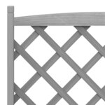 vidaXL Jardinière avec treillis et roues gris bois massif de sapin