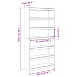 vidaXL Bibliothèque/Séparateur de pièce 100x30x199 5 cm bois de pin