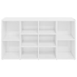 vidaXL Banc à chaussures Blanc brillant 103x30x54 5 cm Bois ingénierie