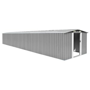 vidaXL Abri de jardin Gris 257x779x181 cm Acier galvanisé