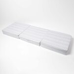 Coussin d'assise déhoussable pour canapé 3 places en coton  Gris rayé - HOMESCAPES