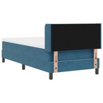 Lit Box Spring vidaXL avec Matelas Bleu Foncé 100x200 cm Velours