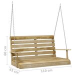 vidaXL Balancelle 110 cm Bois de pin imprégné