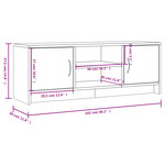 vidaXL Meuble TV noir 102x30x37 5 cm bois d'ingénierie