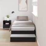 vidaXL Cadre de lit de rangement Chêne noir 100x200 cm