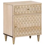 vidaXL Table de chevet 50x33x60 cm bois de manguier massif
