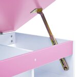 Bureau table poste de travail meuble d'ordinateur informatique étude pour enfants Inclinable Rose et rose 02_0023933