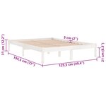 vidaXL Cadre de lit sans matelas blanc bois massif