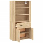 vidaXL Buffet haut Chêne sonoma Bois d'ingénierie