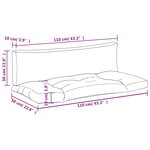 vidaXL Coussins de palette lot de 2 bleu marine tissu oxford