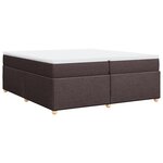 vidaXL Sommier à lattes de lit avec matelas Marron foncé 200x200 cm
