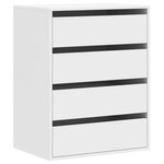 vidaXL Commode d'angle blanc 60x41x76 cm bois d'ingénierie