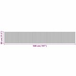 vidaXL Tapis rectangulaire noir 80x500 cm bambou