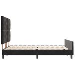 Structure de lit en velours noir 160x200 cm