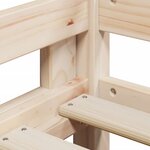 vidaXL Lit haut avec toit 75x190 cm bois de pin massif