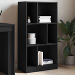 vidaXL Bibliothèque noir 57x28 5x107 5 cm bois d'ingénierie