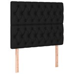 vidaXL Cadre de lit sans matelas noir 120x200 cm tissu