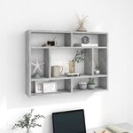 vidaXL Étagère murale Gris béton 75x16x55 cm Bois d'ingénierie